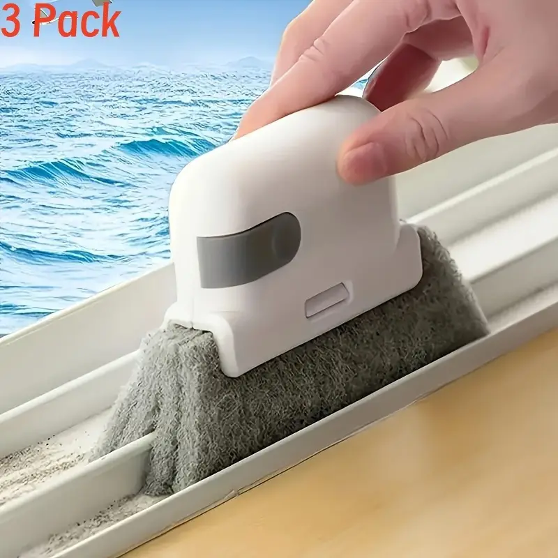 Universal Window And Door Track Cleaning Brush, 3pcs Window And Door Track Cleaning Brush Set, Groove Gap Cleaner ToolsEasily Clean Small Gaps And Frames, Cleaning Supplies, Cleaning Tools, For Sill, Tile Lines, Shutter, Car Vents, Keyboard