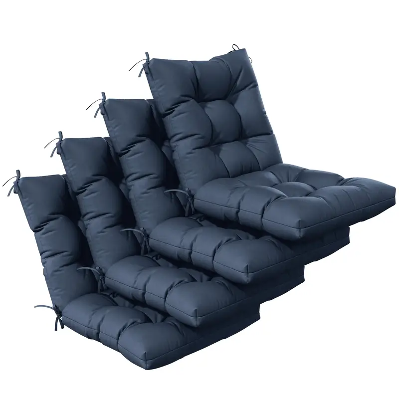 4pcs Outdoor Single Swing Cushions 22.5x22.5in, Thick and Comfortable Waterproof Durable All-Season Use, Perfect for Patio, Garden, Balcony, etc., Available in 20 Colors, Cushions Only